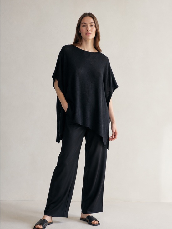 Alicia Adams Alpaca Sweaters - Alicia Adam’s Alpaca Jamie Sweater Black Baby Alpaca One Size